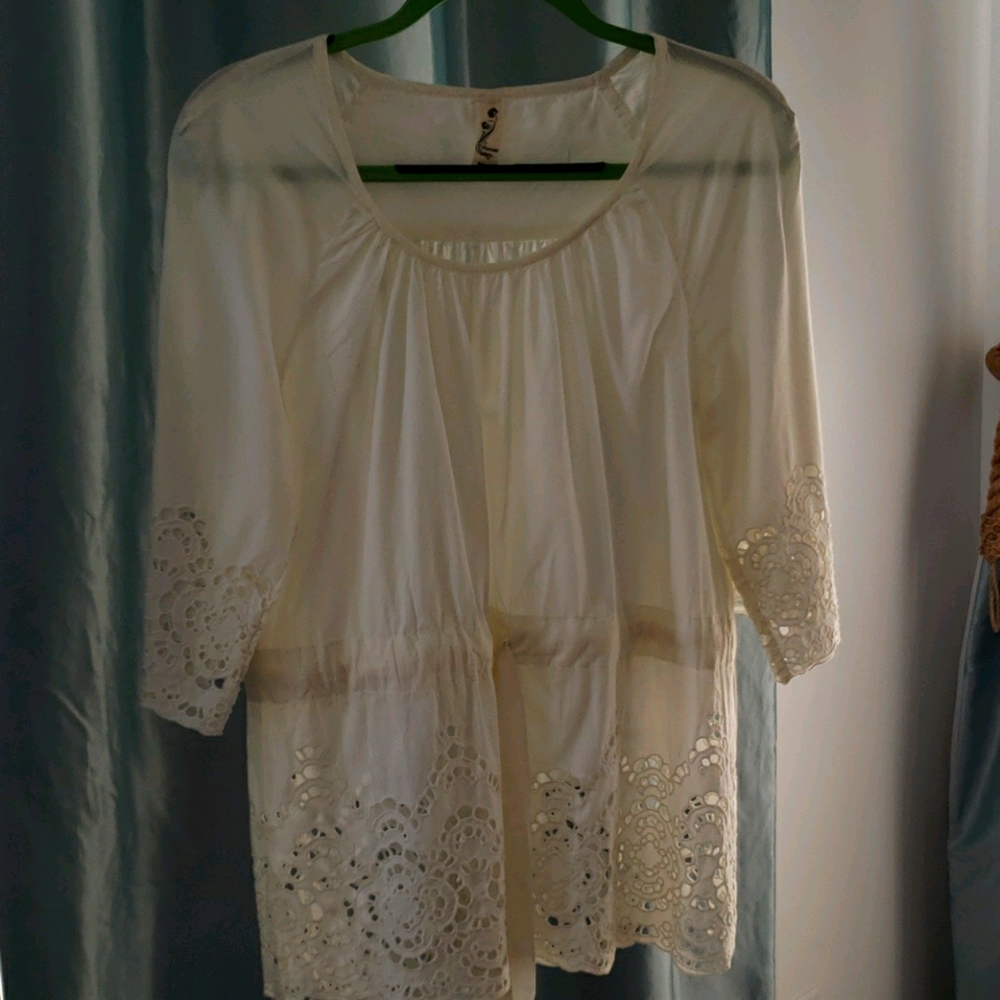 White cream color top from anthropologie